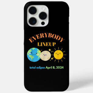 April 8 2024 Funny Earth Moon Sun Cute  iPhone 15 Pro Max Case