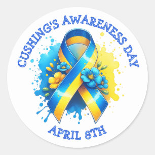 April 8th is Cushing's Awareness Day Classic Round Sticker