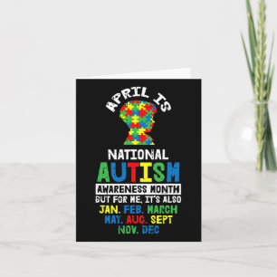 April Autism Awareness Gifts For Autistic Boys Puz Card