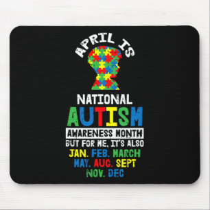 April Autism Awareness Gifts For Autistic Boys Puz Mouse Pad
