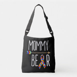 April Autism Awareness Mummy Bear Crossbody Bag