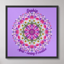 April Birth Flower Personalised Quote Kids Nursery