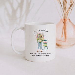 April Birth Month Girl Monogram Coffee Mug