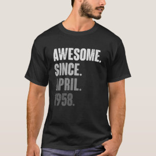 April Birthday 65th Decoration 65 Years Old Vintag T-Shirt