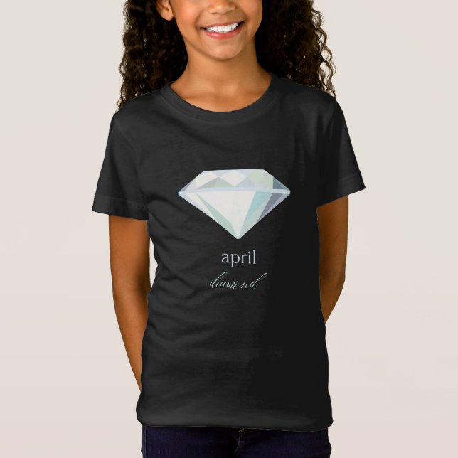 April Birthstone Diamond T-Shirt (Front)
