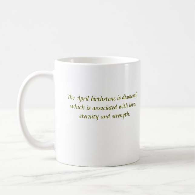 April birthstone mug (Left)