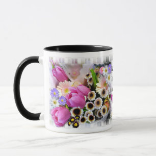 APRIL BOUQUET  # 2 ~ Mongram Ringer  Mug