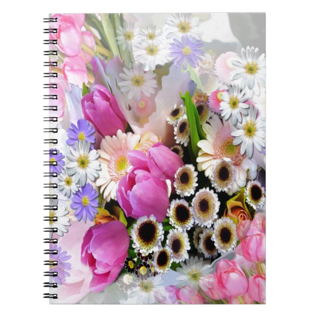 April Bouquet Spiral Notebook (Front)