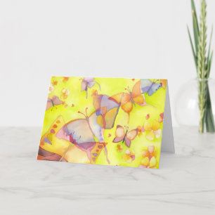 April Butterflies Birthday Card