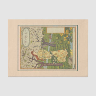 April by Eugene Grasset Tissue Paper