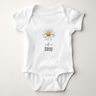 April Daisy Birth Flower Bodysuit  Watercolor