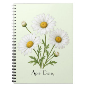 April Daisy Flowers Notebook