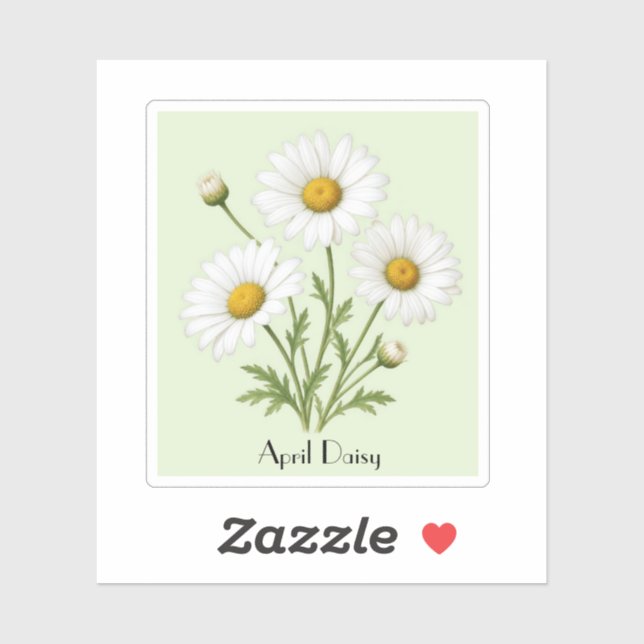 April Daisy Flowers Sticker (Sheet)