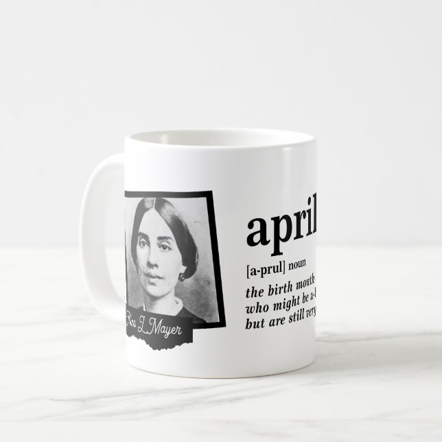 April Definition Coffee Mug (Front Left)