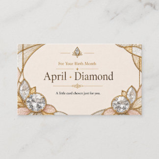April Diamond Birthstone Shop Card