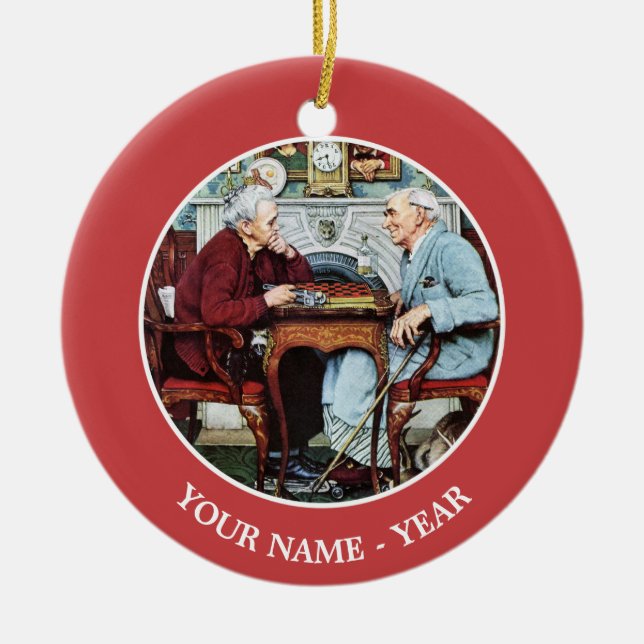 April Fool, 1943 Ceramic Tree Decoration (Front)