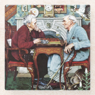 April Fool, 1943 Glass Coaster