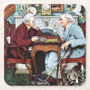 April Fool, 1943 Square Paper Coaster