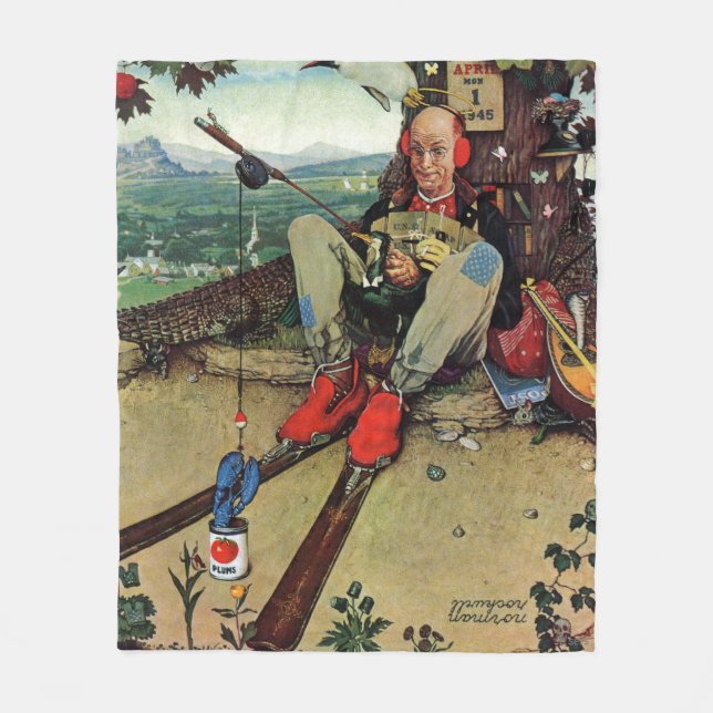 April Fool, 1945 Fleece Blanket (Front)