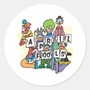 April Fools Classic Round Sticker