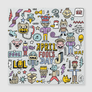 April Fools: Colourful Doodle Set.