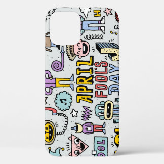 April Fools: Colourful Doodle Set. iPhone 12 Case