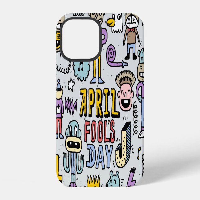 April Fools: Colourful Doodle Set. iPhone Case (Back)