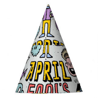 April Fools: Colourful Doodle Set. Party Hat
