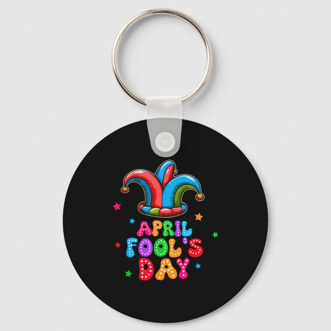 April Fool's Day April 1st Prank Joke Funny Gift  Key Ring (Front)