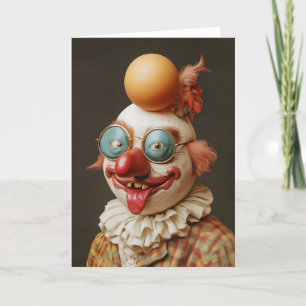 April Fools Day Clown Holiday Card