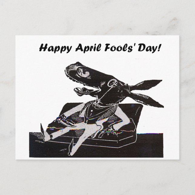 April Fools’ Day Funny Donkey Cartoon Postcard (Front)