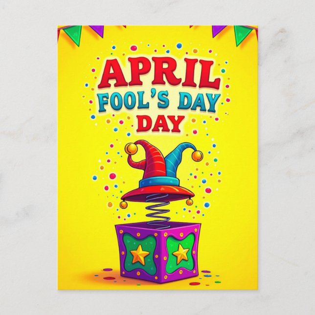 April Fools Day Holiday Postcard (Front)
