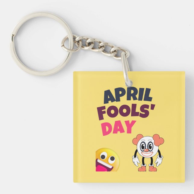 April Fool's Day  Key Ring (Front)