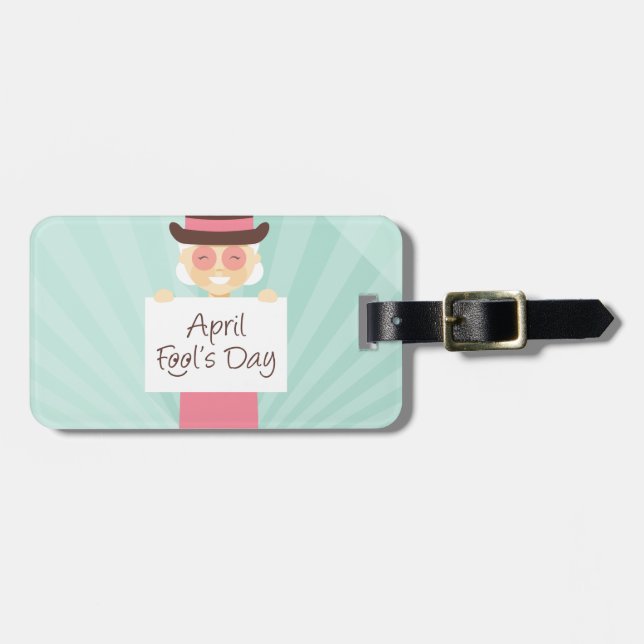 april fools day luggage tag (Front Horizontal)
