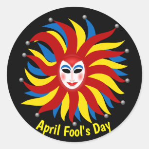 April Fool's Day of pranks Classic Round Sticker