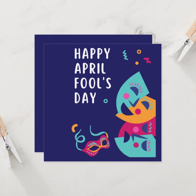  April Fool's day  Paper Plate (Front/Back In Situ)