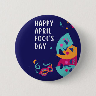April Fool's day Paper Plate 6 Cm Round Badge