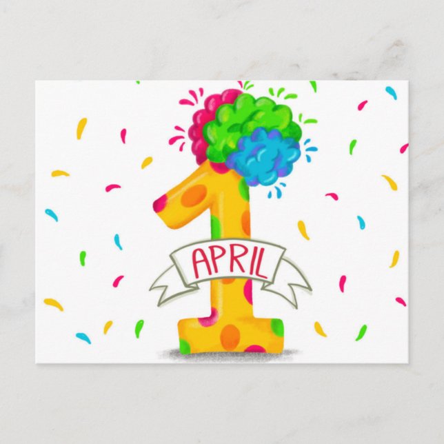 April Fools Day  Postcard (Front)