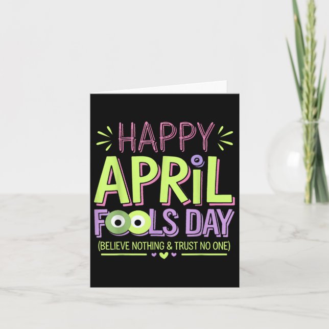 April Fools Day Pranks Shirt Kit 1st April Jokes K Card (Front)