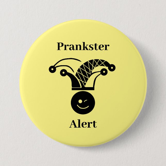 April Fool's Day Prankster Button (Front)