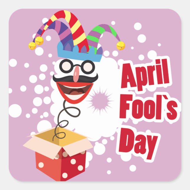 April Fools Day Square Sticker (Front)