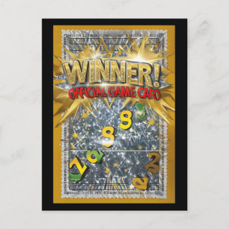 April Fools Fake Scratch Off Winner Prank Postcard