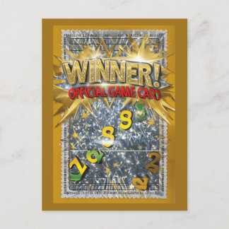 April Fools Fake Scratch Off Winner Prank Postcard