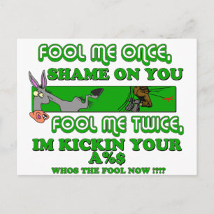 April Fools - Fool Me Once Postcard