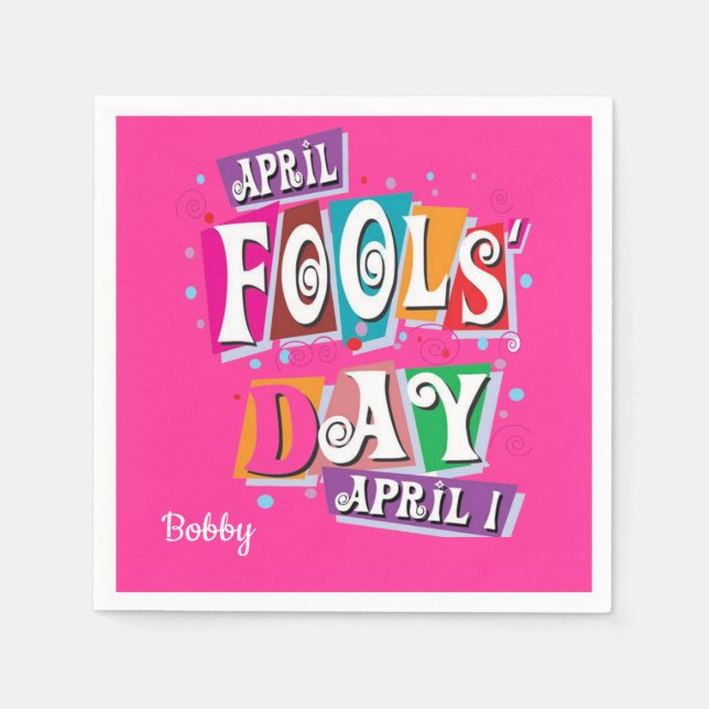 April Fools Paper Napkins (Front)