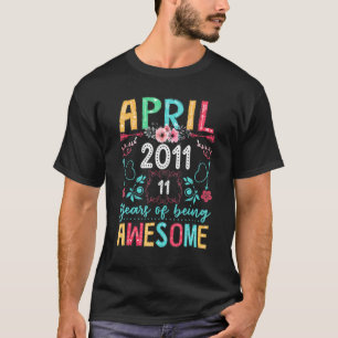 April Girl 2011 11th Birthday 11 Years Old T-Shirt