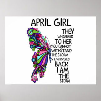 April Girl She Whispered Back I Am Storm Poster