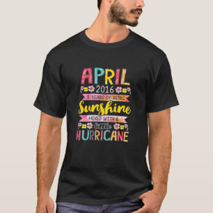 April Girls 2016 Birthday 5 Years Old Awesome Sinc T-Shirt