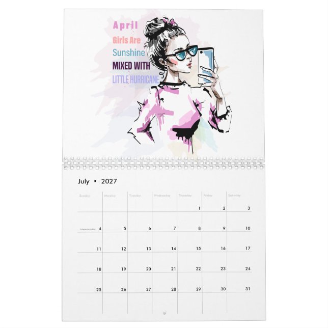 April Girls 2021 T-Shirt Calendar (Jul 2027)