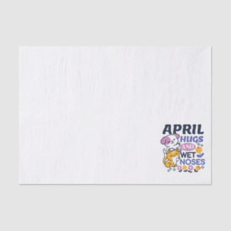 April Hugs and Wet Noses – Cute Dog and Cat Art Tissue Paper